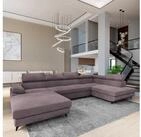 Masseno Ecksofa RUBANO mit Schlaffunktion U-Form, Sofa mit Bettkasten