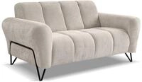 Beautysofa Sofa mit Metallbeine in Schwarz VOLARE, 2-Sitzer, viele...