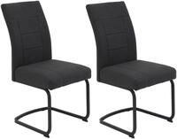 HELA Freischwinger BRINDISI, Esszimmerstuhl (Set, 2 St), XL-Sitz,Federkorb,140kg