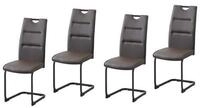 HTI-Living Freischwinger Schwingstuhl DannyP PU Braun (Set, 4 St), Freischwinger