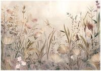 Wallarena Fototapete Blumen Boho - Mehrfarbig - Elegant - Vlies - Schlafzimmer,