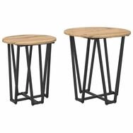 vidaXL Beistelltisch Beistelltisch-Set 2 pcs Artisan Eiche und Schwarz (2-St)