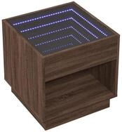 vidaXL Couchtisch Couchtisch mit Infinity-LED Braun Eichen-Optik 50x50x50 cm (1-St)