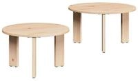 vidaXL Couchtisch Couchtisch 2 pcs Natur Massivholz Kiefer (2-St)