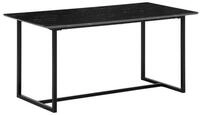 Wohnling Esstisch WL6.968 Esszimmertisch 160 cm Marmor Optik Schwarz K&uuml;chentisch