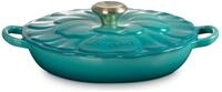 LE CREUSET Kochtopf Signature Gourmet-Profitopf Blume bleu riviera 26cm,...