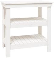 vidaXL Werkbank, Arbeitstisch Wei&szlig; 78,5x50x80 cm Massivholz Kiefer