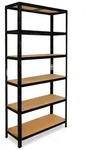 shelfplaza Schwerlastregal BLACK, 230x90x60cm schwarz, 6 B&ouml;den, Wohnraumregal oder