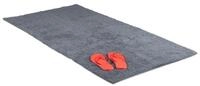 relaxdays Badematte Badteppich verschiedene Gr&ouml;&szlig;en grau, H&ouml;he 20 mm, Baumwolle,