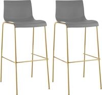 CLP Barhocker Hover (Set, 2 St., 2er), Kunststoffsitz, stapelbar, Gestell in