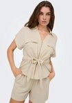 JDY Kurzarmbluse JDYMILLE S/S ZIP SHIRT WVN NOOS