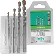 Heller Spiralbohrer Tools Beton-& Natursteinbohrer-Set 4tlg 28263 5