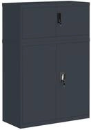 vidaXL Aktenschrank Aktenschrank Anthrazit 90x40x130 cm Stahl (1-St)
