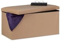 relaxdays Sitzbank Kunstled, Beige