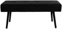 House Nordic Sitzbank in Schwarz, Velour - 100x44x35cm (BxHxT)