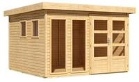 Karibu Gartenhaus Gartenhaus Pentus mit Flachdach, gro&szlig;en Fenstern,