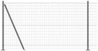 vidaXL Gartenzaun Geschwei&szlig;ter Drahtzaun mit Betonfundament 25 x 1,2 m (B x H),