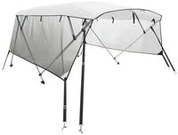vidaXL Bodenschutzplane 4-Bow Bimini-Top mit Mesh-Seitenteilen...