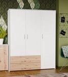 FORTE Kleiderschrank Culgoa Dreht&uuml;renschrank, Stauraum, 2 Schubk&auml;sten,...