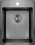 Deante Edelstahlsp&uuml;le Einbausp&uuml;lbecken Titanfarben eckig 39 cm Edelstahl mit
