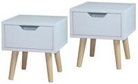 HTI-Living Nachttisch mit 1 Schublade 2er-Set Thekla Wei&szlig; (Set, 2-St., 2