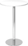 HAMMERBACHER Empfangstheke Stehtisch 80cm wei&szlig;/chrom