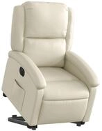 vidaXL Sessel Relaxsessel mit Aufstehhilfe Elektrisch Creme Kunstleder (1-St)