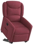 vidaXL Sessel Relaxsessel mit Aufstehhilfe Weinrot Stoff (1-St)