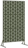 vidaXL Gartenzaun Sichtschutz Oliv 100 x 50 x 180 cm Stahl, (1-St)