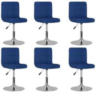 vidaXL Esszimmerstuhl, Esszimmerst&uuml;hle 6 Stk. Drehbar Blau Stoff
