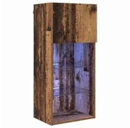vidaXL TV-Schrank Wandmontierter TV-Schrank mit LED Altholz 40,5 x 30 x 90 cm...