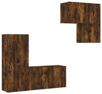 vidaXL TV-Wand 4-tlg. Wohnwand R&auml;uchereiche Holzwerkstoff, (1-St)
