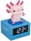 Paladone Kinderwecker Minecraft Axolotl Wecker mit Digitaluhr, Nachtlicht &