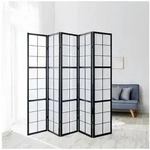 Homestyle4u Paravent Holz Raumteiler Trennwand Shoji in Schwarz Sichtschutz...