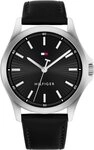 Tommy Hilfiger Quarzuhr BRUCE 1710668, Armbanduhr, Herrenuhr, Lederarmband,...