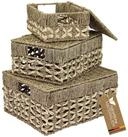HMF Aufbewahrungskorb HMF Aufbewahrungskorb mit Deckel, 3er-Set, Korb (3 St),