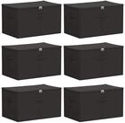 vidaXL Aufbewahrungsbox Aufbewahrungsbox 6 pcs Anthrazit 55 x 35 x 32 cm...