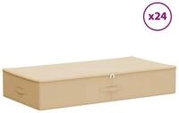 vidaXL Aufbewahrungsbox Aufbewahrungsbox 24 pcs Creme 100 x 50 x 18 cm...
