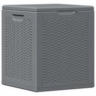 furnicato Gartenbox Auflagenbox Polypropylen Rattan-Optik 43x44x51 cm Grau