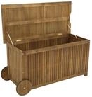 DEGAMO Kissenbox NAVARRA mit Rollen, Akazie ge&ouml;lt, 123,5x53,5x63cm