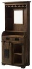 Massivmoebel24 Barschrank RAILWAY (Bar Mango 75x35x170 braun lackiert RAILWAY #441)