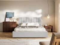 Selsey Polsterbett TOGENTS, gepolstertes Bett mit Kopfteil und wasserabweisendem