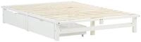 Homestyle4u Palettenbett 90x200 100x200 140x200 Holzbett Kiefer Natur Bettkasten