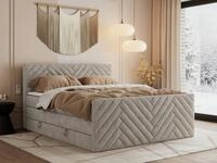 MKS M&Ouml;BEL Boxspringbett PARIS KING DUO (Packung, Set, Zwei Bettk&auml;sten, Topper