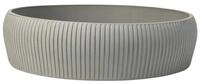 VIVANNO Pflanzschale Fiberglas ERYNA Schale - Graurelief Geriffelt (1 St), 30x8...