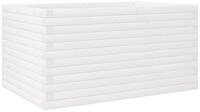vidaXL Blumentopf Pflanzk&uuml;bel Wei&szlig; 90x60x46 cm Massivholz Kiefer (1 St)