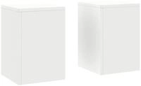 vidaXL Blumenst&auml;nder Pflanzenst&auml;nder 2 pcs Wei&szlig; 24 x 24 x 35 cm Stahl (2 St)