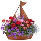 relaxdays Blumentopf Gartendeko Rost Schiff