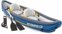 Intex Ruderboot Kajak - Wyoming C2 302x89x53cm, inkl. Paddel und Luftpumpe