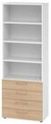 HAMMERBACHER Aktenschrank Regal 6OH 4 Sch&uuml;be wei&szlig;/Eiche
